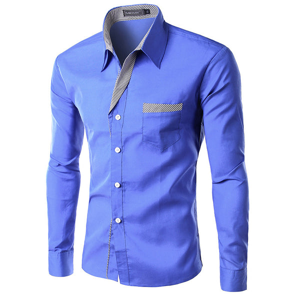 New Dress Fashion Quality Long Sleeve Shirt Men Slim Design,Formal Cas ...